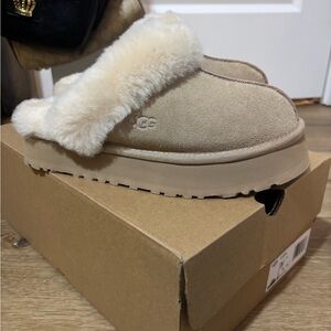 UGG Cream Shearling Slippers